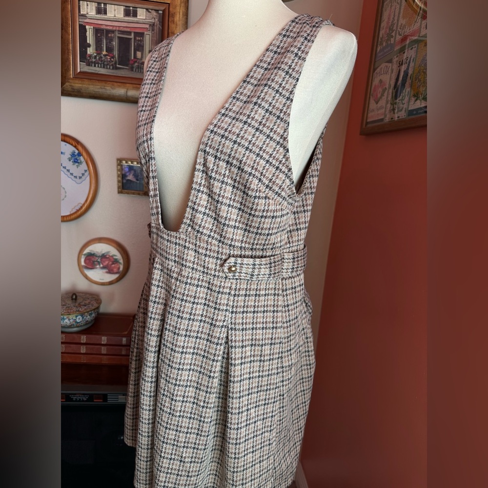 American Eagle Plaid Pinafore Dress - Picture 2 of 7